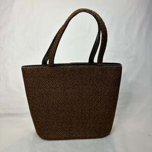 Mid‑Century JR Florida USA Woven Handbag, Structured, Built‑In Coin Purse